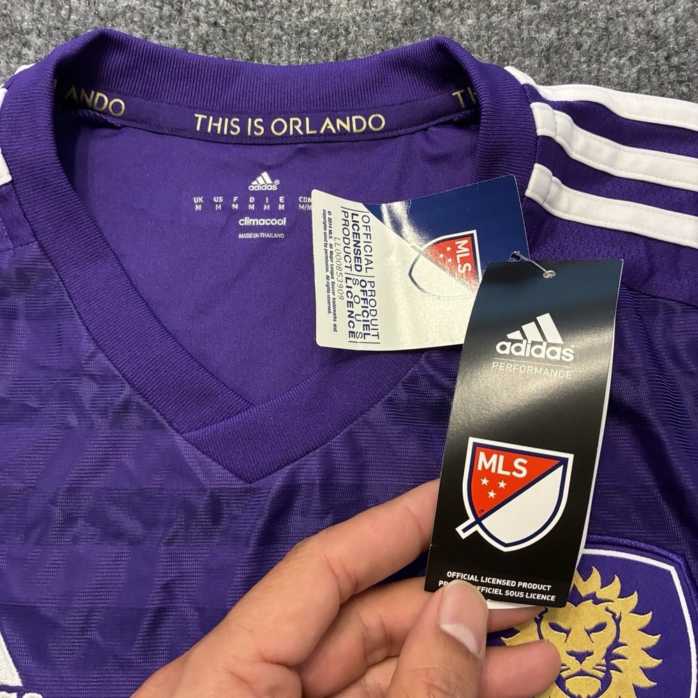 Orlando City Adidas Climacool Soccer Futbol Jersey Mens Medium Embroidered - Picture 4 of 9